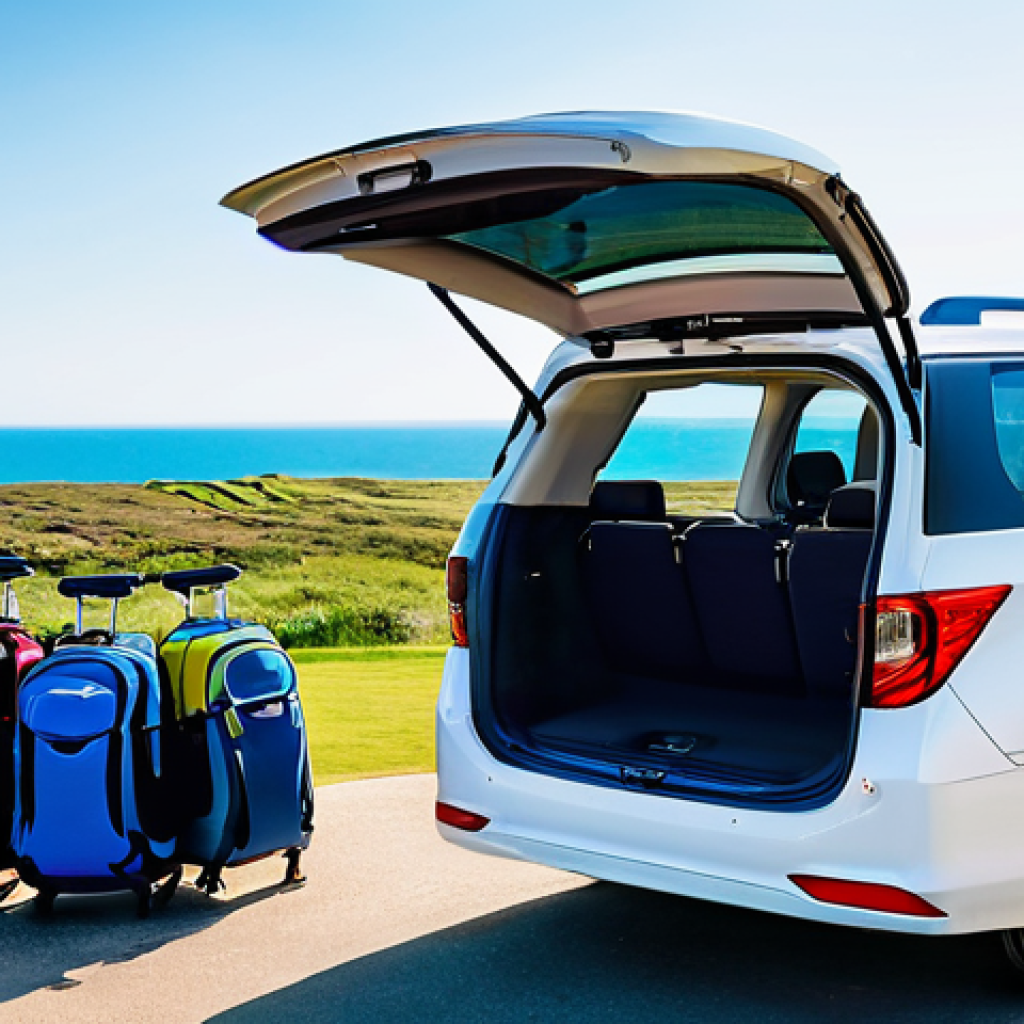 현대 스타리아 차종별 적재량 - Family Road Trip Ready**
A vibrant, wide-angle shot of a Hyundai Staria Wagon (9-seater) parked at a...