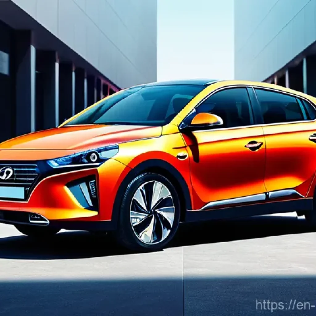 현대 아이오닉 5의 경쟁 모델 분석 - **Prompt 1: Hyundai Ioniq 5 - Serene Retro-Futurism**
