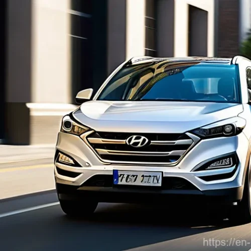 Home 21 현대 투싼의 장기 시승기 - **Urban Family Commute: Smooth Operator**
"A realistic, cinematic shot of a modern 2025 Hyundai ...