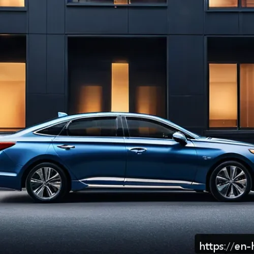 Home 32 현대 쏘나타와 현대 아반떼 중고 시세 - A sleek, modern Hyundai Sonata midsize sedan parked on a city street during golden hour, showcasing ...
