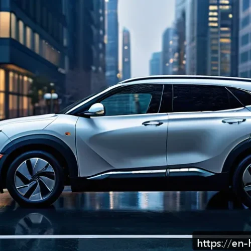 Home 17 현대 넥쏘 수소전기차의 장단점 - A sleek Hyundai Nexo hydrogen fuel cell SUV driving smoothly through a modern urban cityscape at daw...